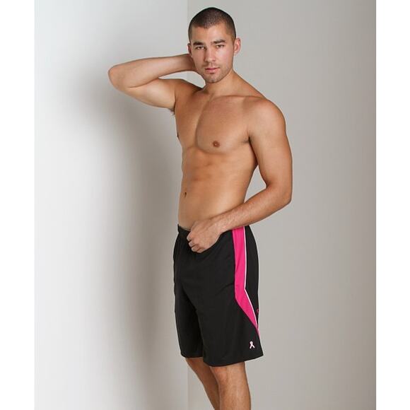 Under Armour Black Tropic Pink Breast Cancer Multiplier Shorts Men's Size 2XL- - Picture 1 of 10